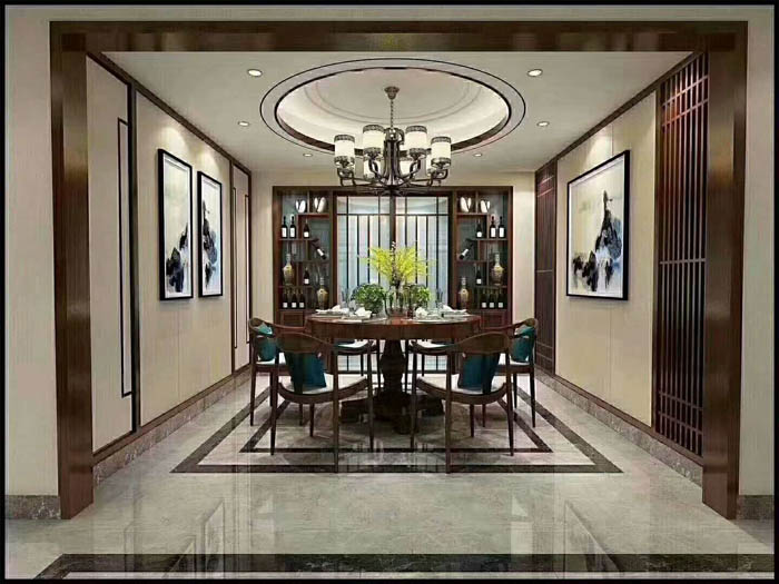 别墅装修新中式作品