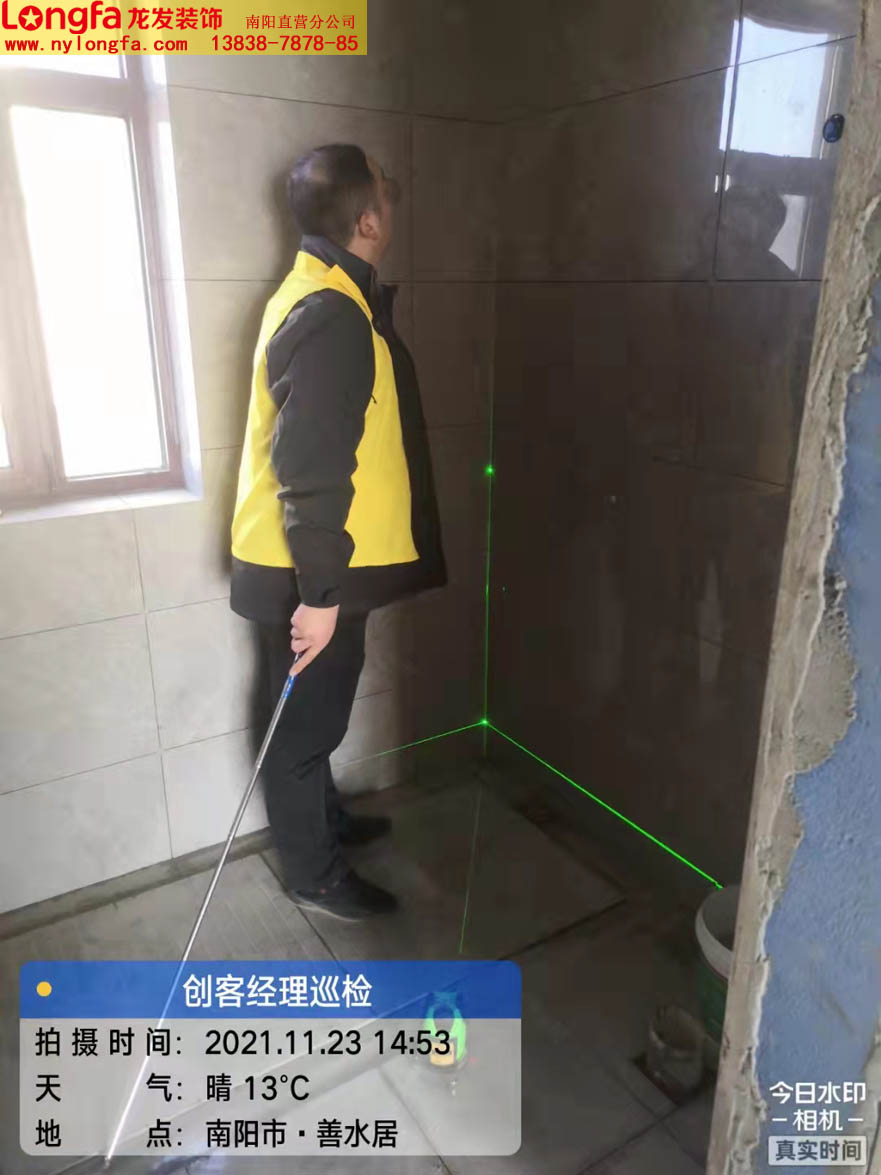 瓷砖铺贴如何检查-看看南阳龙发善水居小区的巡检照片(图2)